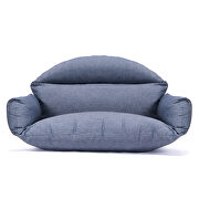 Charcoal finish hanging 2 person egg swing cushion