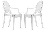 Clear acrylic modern chair/ set of 2 main photo