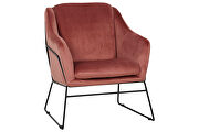 Harmony (Rose) Royal rose soft velvet fabric chair