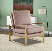 Jefferson (Pink) Beautiful gold legs and luxe soft cushions chair in pink