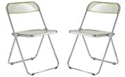 Amber transparent acrylic seat and backrest dining chair/ set of 2 main photo