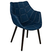 Modern tufted denim lounge accent chair main photo