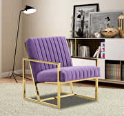 Montgomery (Purple) Purple soft tufted velvet fabric accent chair