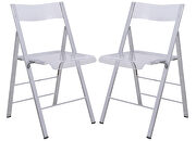 Clear acrylic seat and backrest dining chair/ set of 2 main photo