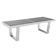 Silver stainless steel bench main photo