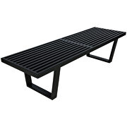 Black rubber wood frame bench main photo