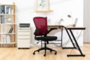 Newton (Red) Red nylon/ mesh adjustable swivel office chair