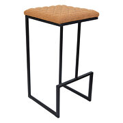 Quincy (Light Brown) Light brown pu and sturdy metal base bar height stool