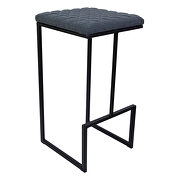 Quincy (Blue) Peacock blue pu and sturdy metal base bar height stool