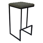 Quincy (Green) Olive green pu and sturdy metal base bar height stool