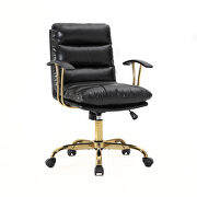 Black modern executive leather office chair main photo