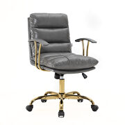 Titanium gray modern executive leather office chair main photo