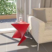Red sturdy plastic trendy side table main photo