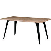 Revanna (Butternut) R Butternut rectangular wooden top modern dining table