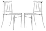 Clear transparent plastic modern classic design chair/ set of 2 main photo