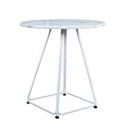 White marble top outdoor patio modern bistro table main photo