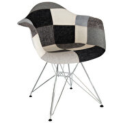 Patchwork polyester/ metal contemporary chair main photo
