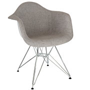 Gray polyester/ metal contemporary chair main photo