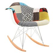 Wilson (Multi-Color) Multi-color polyester/ wood legs rocking chair