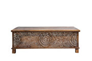 Hand carved trunk / coffee table with storage space main photo