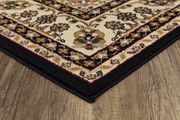 Crown 02 10958 Crown 5'2 x 7'2 Traditional Medallion Black area rug