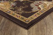 Crown 5'2 x 7'2 Traditional Medallion Brown area rug