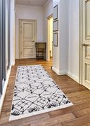 2'3x 7'2 Modern Moroccan White area rug