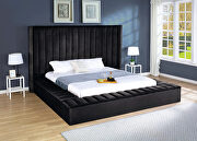 Storage velvet king bed w/ solid platform main photo