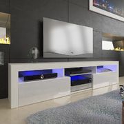 Wall-mounted floating TV Stand in white main photo