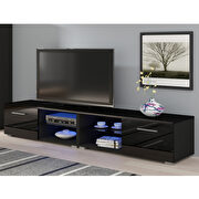 Black contemporary tv stand w/ drawer main photo