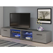 Gray contemporary tv stand w/ drawer main photo