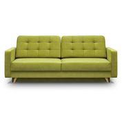 EU-made sofa bed w/ storage in lime green fabric main photo