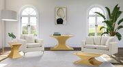 Gold metal contemporary glam style coffee table main photo