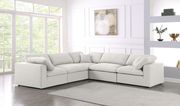 Modular design 5pcs sectional sofa in cream fabric main photo