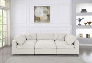 Modular design 6pcs sectional sofa in cream fabric main photo