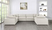 Modular design 8pcs sectional sofa in cream fabric main photo