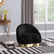 Curved elegant velvet contemporary chair main photo
