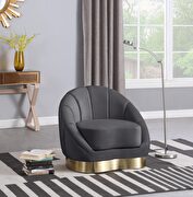 Curved elegant velvet contemporary chair main photo