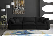 Modular 3pcs contemporary velvet couch main photo