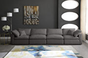 Modular 4pcs contemporary velvet couch main photo