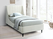 Contemporary wing back / tufted casual style twin bed main photo