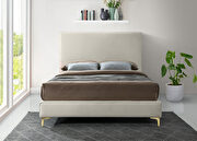 Velvet fabric casual design stand-alone king bed main photo