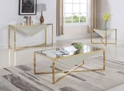 Mirrored glass / chome gold finish coffee table main photo