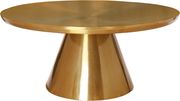 All gold round glam style coffee table main photo