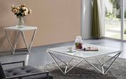 Genuine marble top design modern coffee table main photo