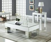 Mirrored design contemporary coffee table