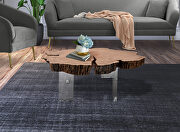Acacia wood / acrylic legs modern coffee table main photo