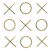 Xoxo (Gold) Elegant wall-art in gold