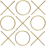 Xoxo II (Gold) Elegant wall-art in gold, larger version