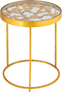 Stylish glass top golden base end / accent table main photo